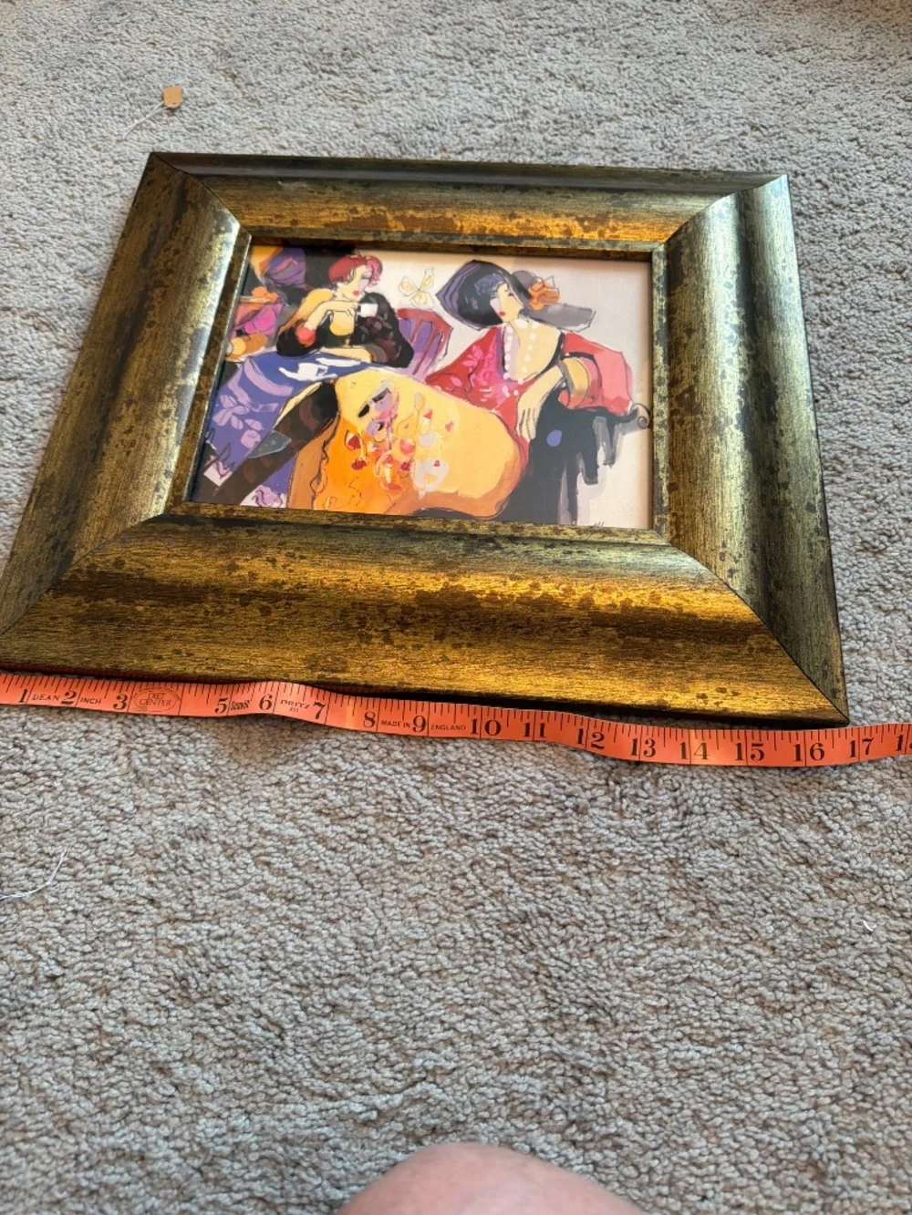 14”x17” Isaac Maimon Art Print with Large Gold Frame